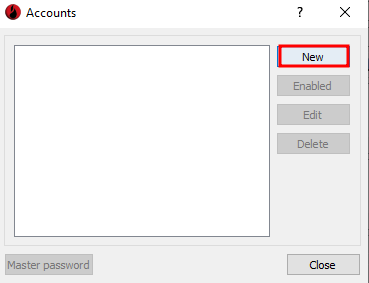 Accounts section. 