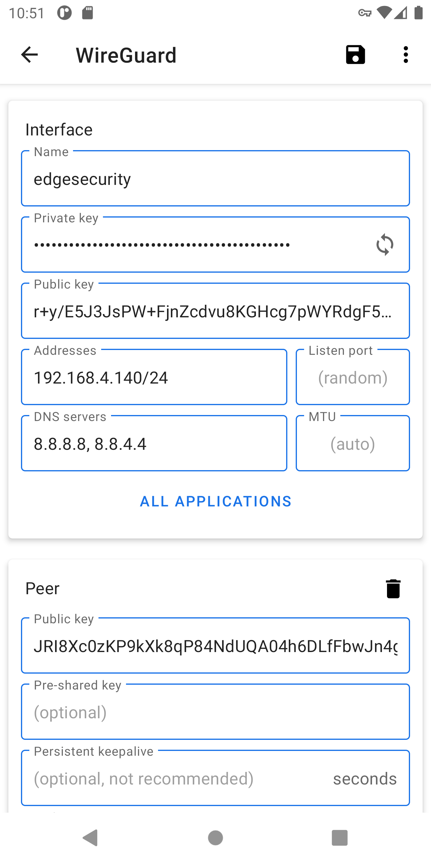WireGuard section. 