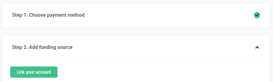 Account linking section. 