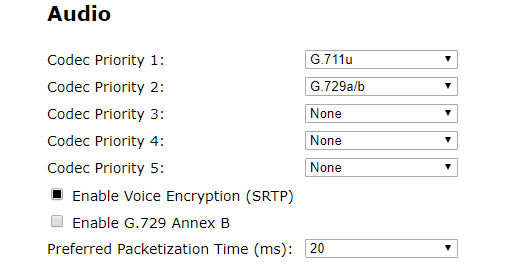 Audio section