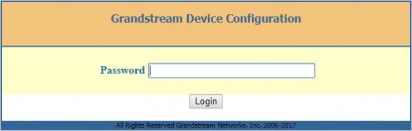 Grandstream Device configuration page. 
