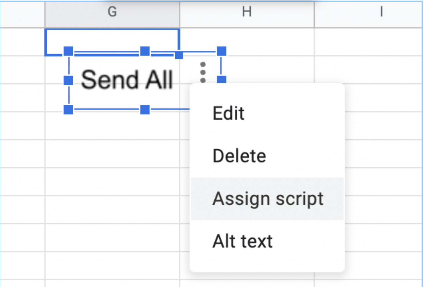 Google Sheets page. 