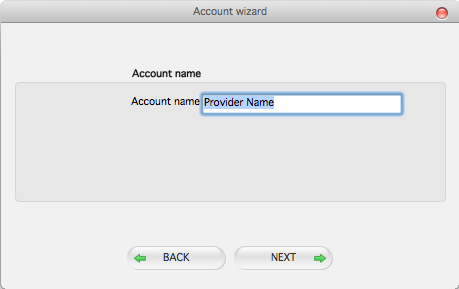 Provider Name tab. 