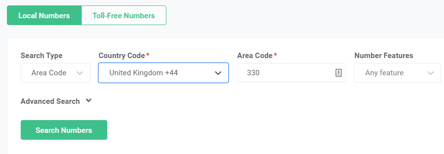 Local numbers section o the GB national numbers. 