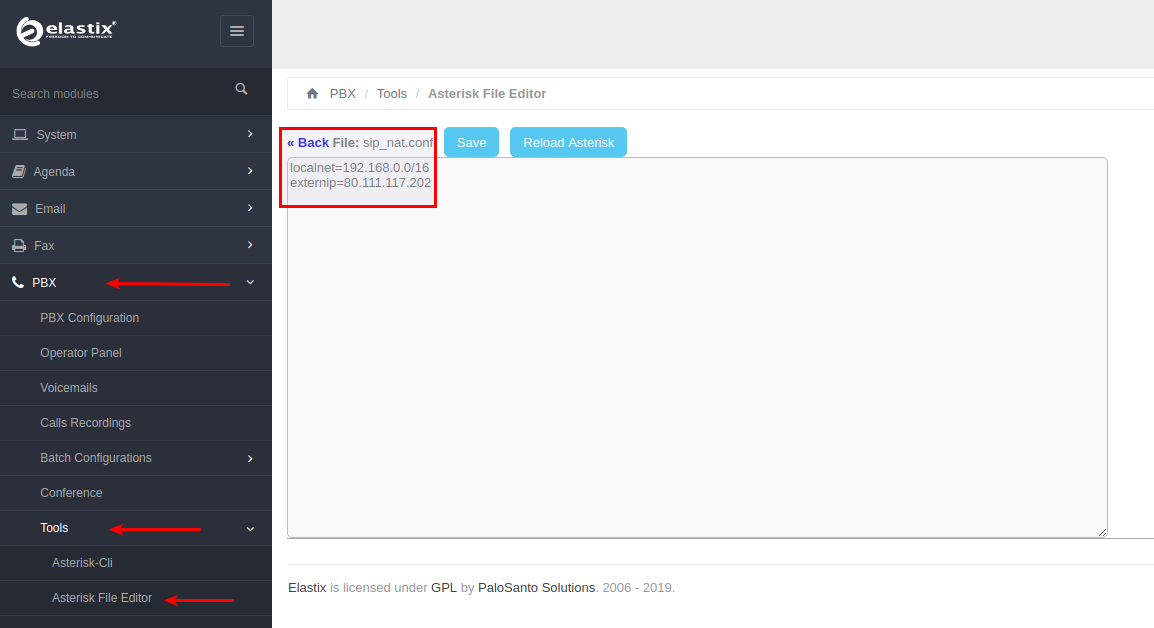 Asterisk file and reload page. 