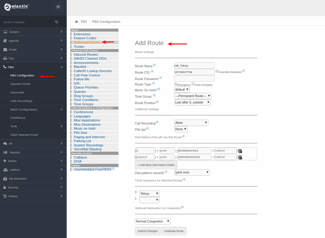 Outbound rules configuration portal. 