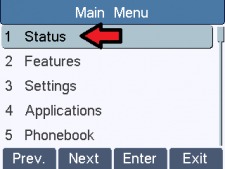 FortiFone status button. 