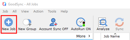 New job button. 