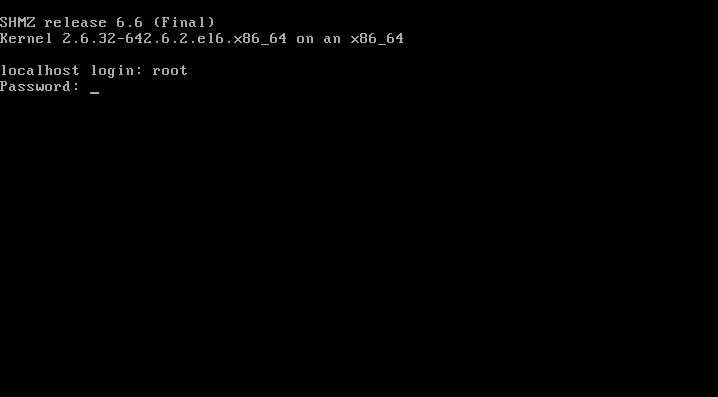FreePBX ISO interface for password credentials input. 