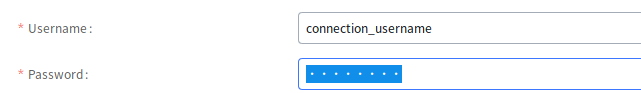 SIP trunk credential information input interface. 