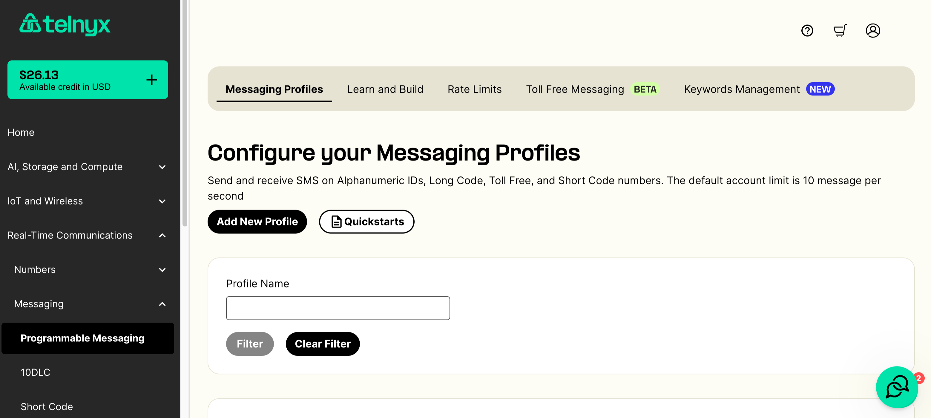Include a unique Profile Name