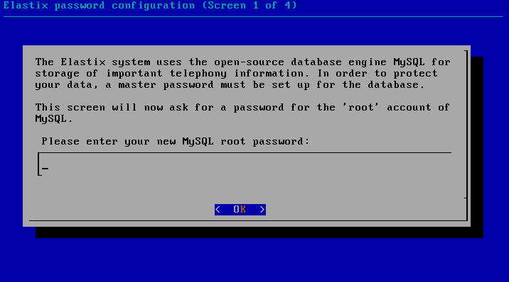 SQL Administration credentials page. 