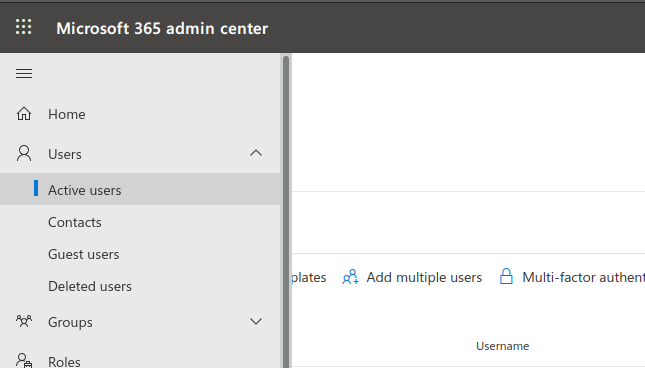 Microsoft 365 Admin Center