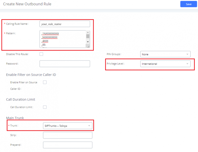 New Outbound Rule creation domain.