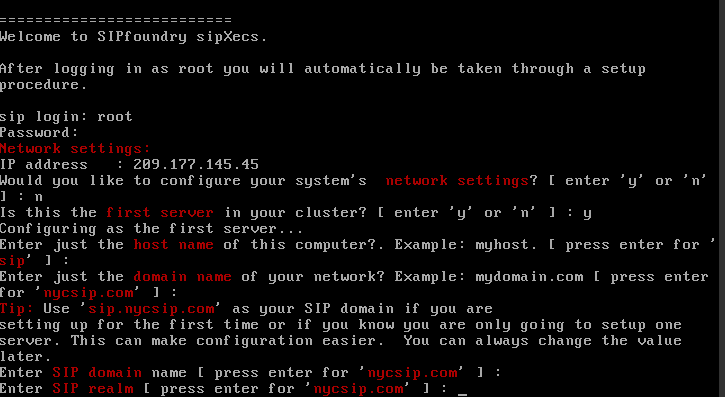 The /usr/bin/sipxecs-setup configuration script.