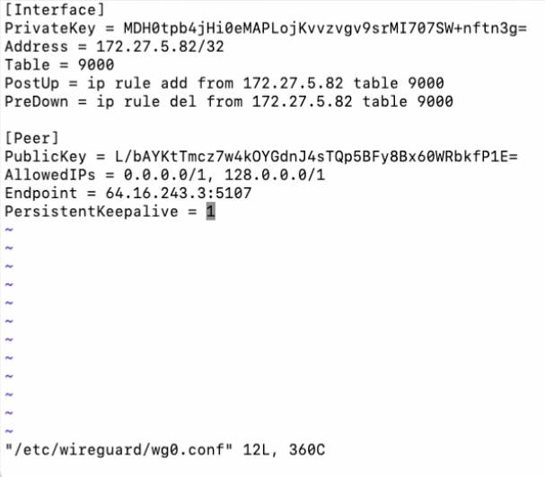 Peer Configuration file