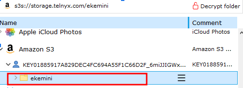 Amazon S3 Folder. 