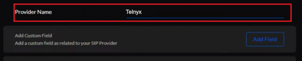 Third Party SIP Setup on the Unifi Talk dashboard.