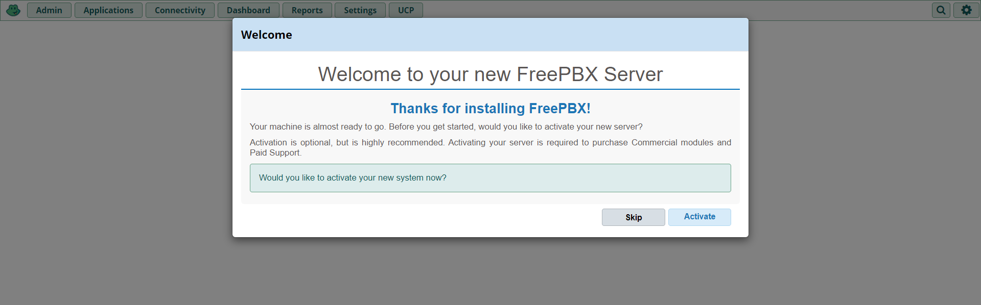 Default locales selection. 