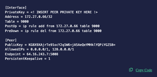 Peer Configuration file. 
