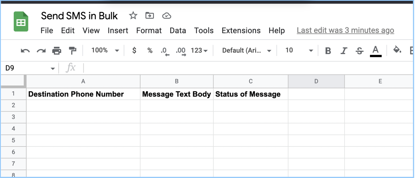 Google Sheets page section. 