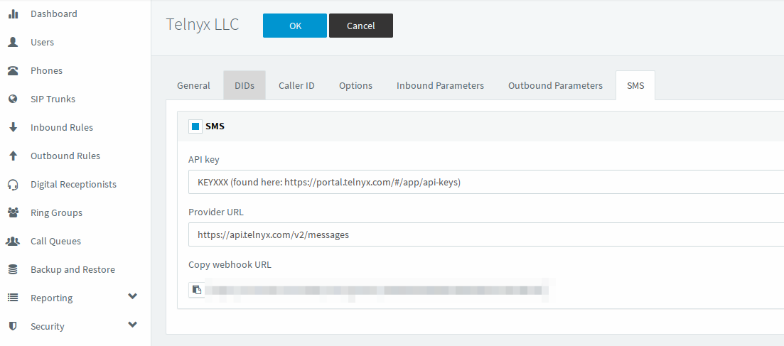 Copying webhook URL